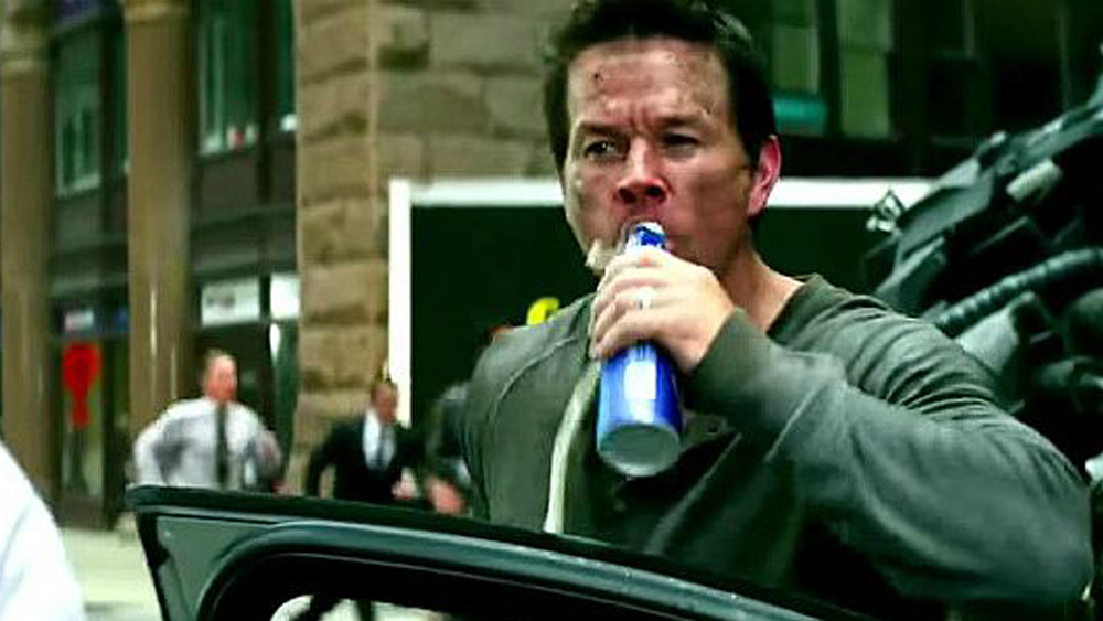 Mark Wahlberg chugging a beer