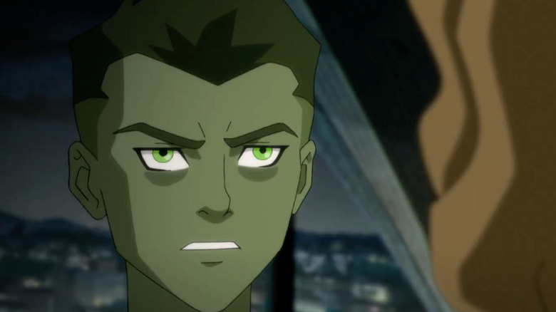 Beast Boy looking exhausted