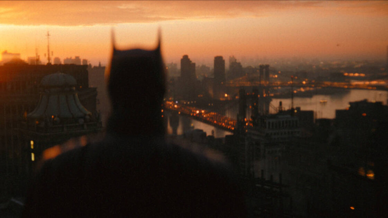 Batman looks over Gotham