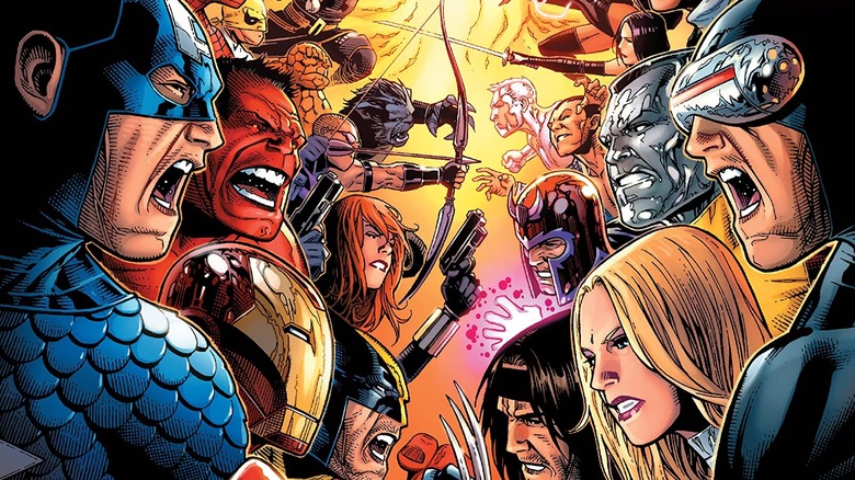 Avengers and X-Men squaring off