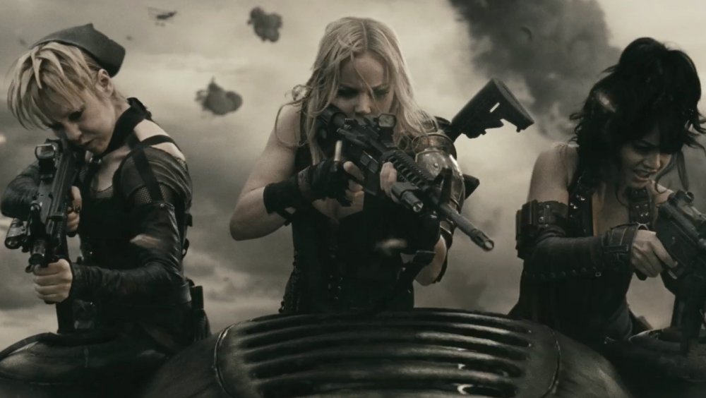 Jena Malone as Rocket, Abbie Cornish as Sweet Pea, and Vanessa Hudgens as Blondie in Sucker Punch