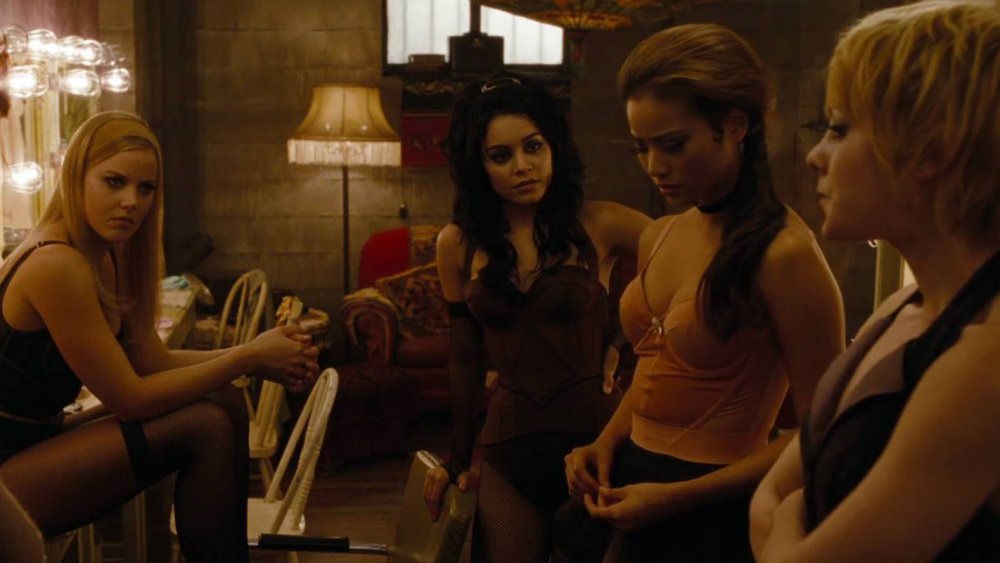 Abbie Cornish as Sweet Pea, Vanessa Hudgens as Blondie, Jamie Chung as Amber, and Jena Malone as Rocket in "Sucker Punch"