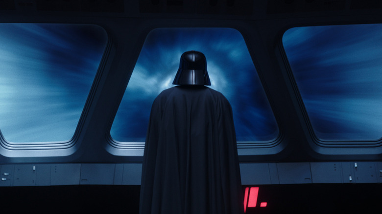 Darth Vader staring at hyperspace