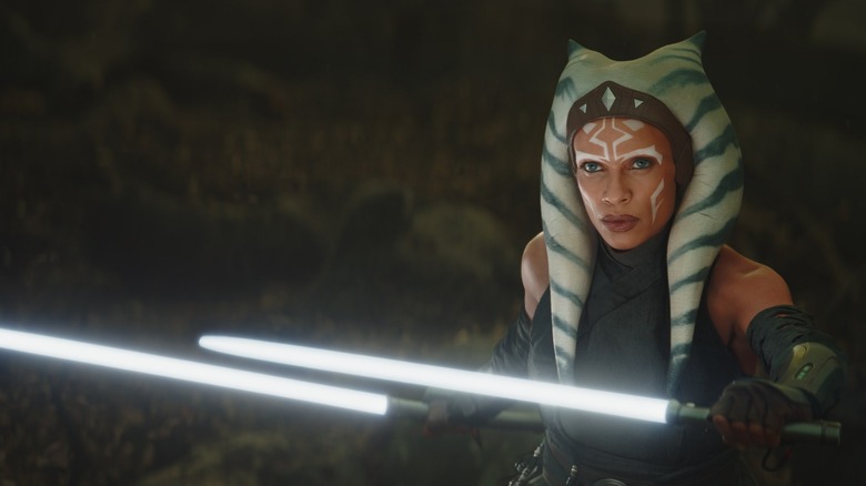 Ahsoka holding two lightsabers