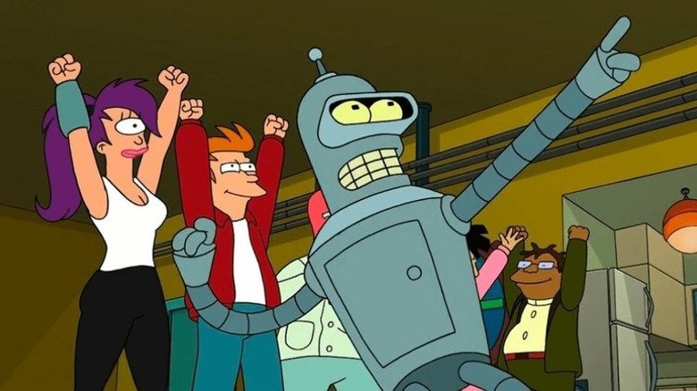 Bender points up