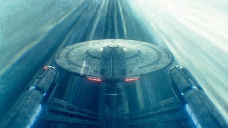 The Enterprise at warp Star Trek