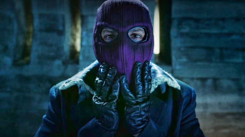 Baron Zemo puts on his mask