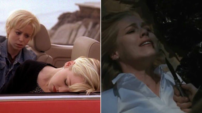 Kelly Taylor in car, Kelly Taylor at knifepoint