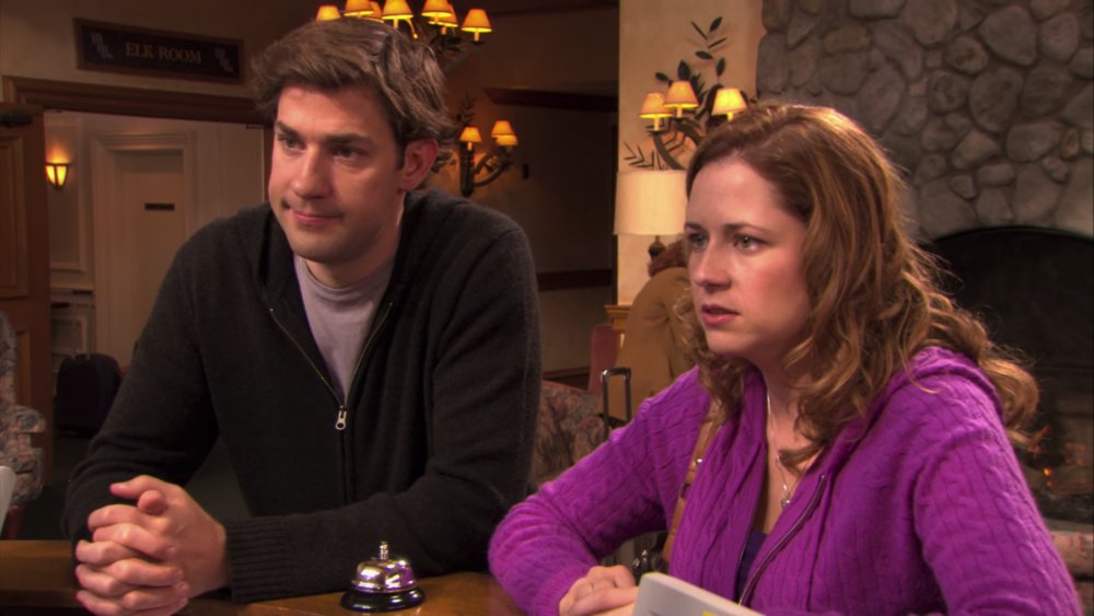 John Krasinski and Jenna Fischer in The Office