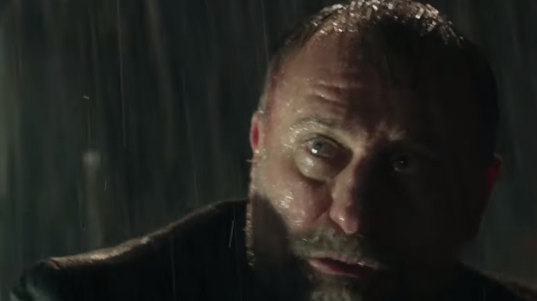 Michael Nyqvist in rain