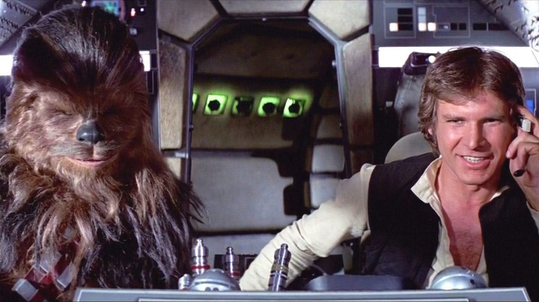 Chewie and Han in cockpit