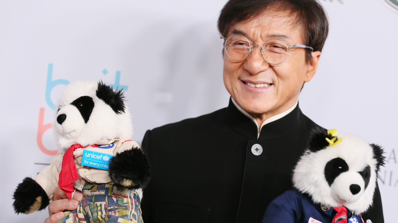Jackie Chan walks the red carpet at 2019 British Academy Britannia at on October 25, 2019 at The Beverly Hilton Hote