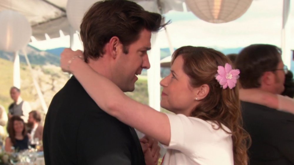 John Krasinski and Jenna Fischer in The Office