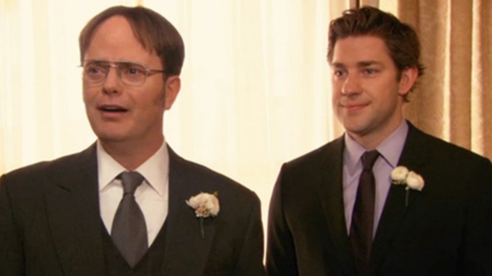 Rainn Wilson and John Krasinski in The Office