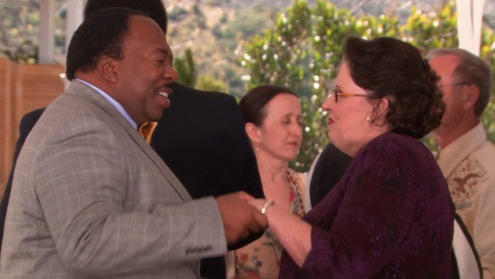 Phyllis Smith and Leslie David Baker in The Office