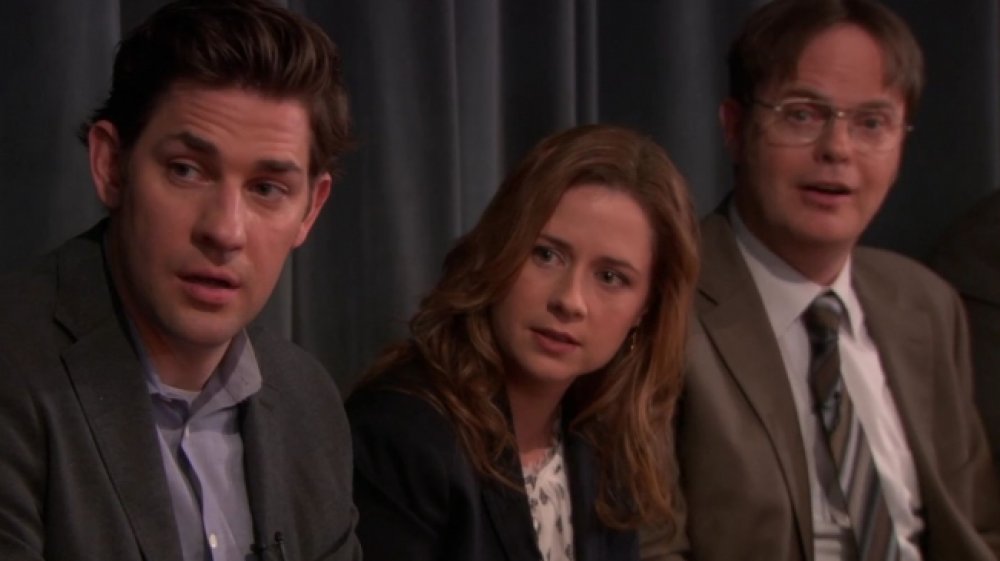 John Krasinski, Jenna Fischer, Rainn Wilson in The Office