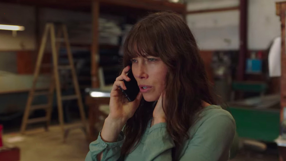 Jessica Biel talking on the phone