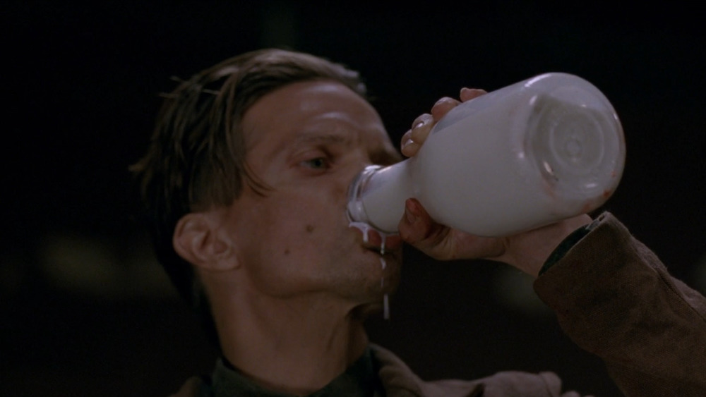 Walter chugs milk