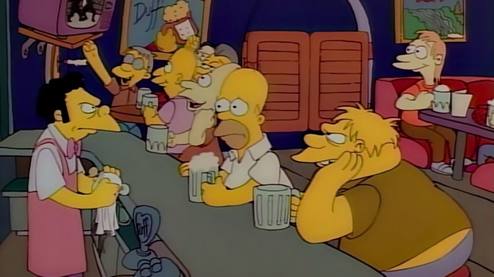 Moe and Barney at the bar