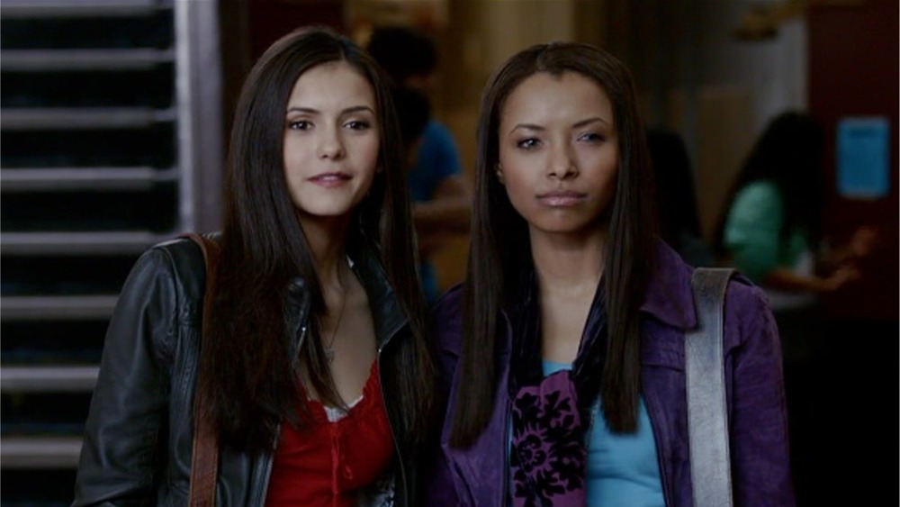 Elena and Bonnie at school