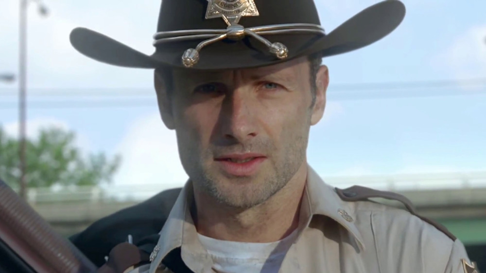 Rick Grimes wearing hat