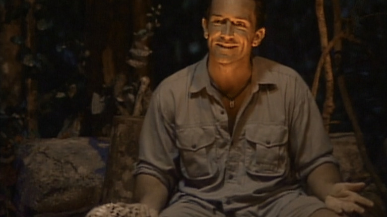 Jeff Probst with the conch at Tribal Council