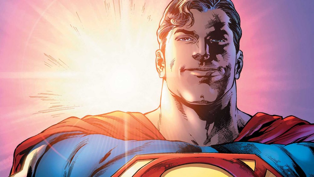 Superman standing in sunlight, from DC Comics