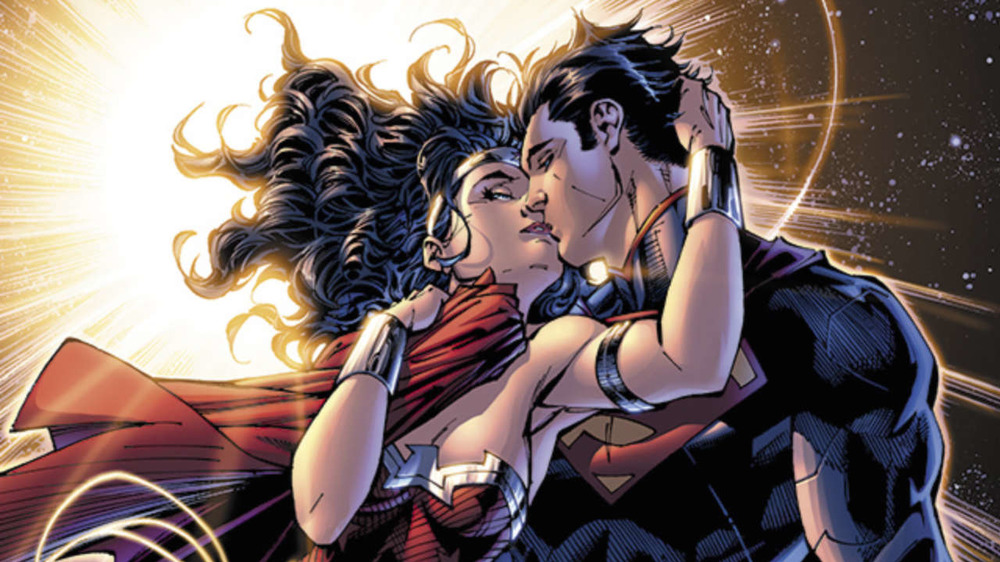 Diana Prince and Kal-El get ready to smooch