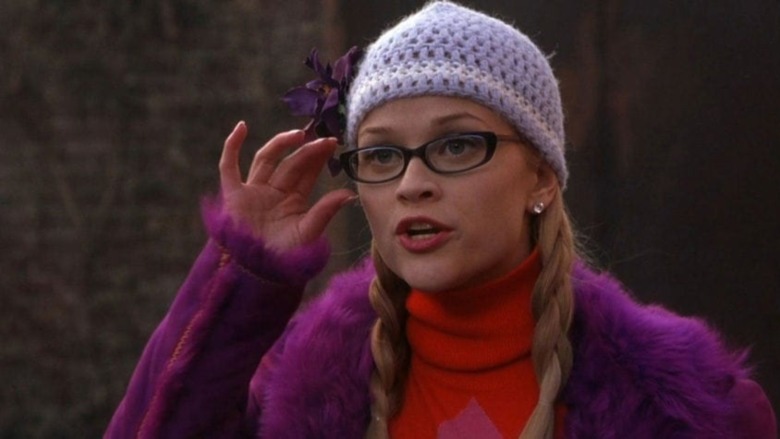 Elle Woods adjusting glasses