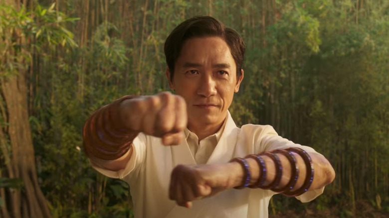 Tony Leung Chiu-wai testing the Ten Rings