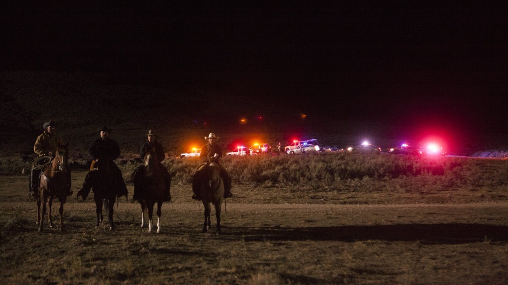 Cowboy standoff at Indian reservation