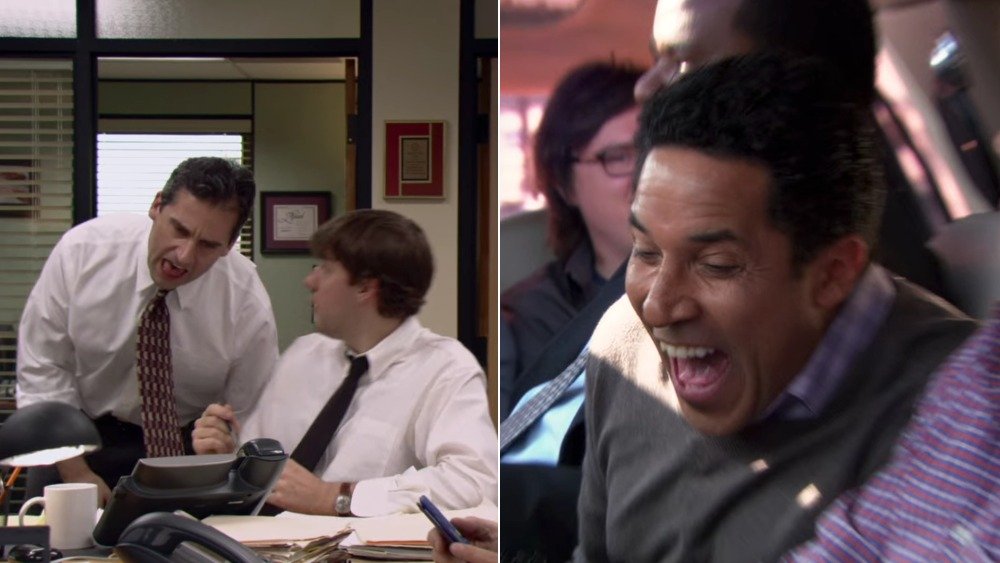 Steve Carell, John Krasinski, and Oscar Nunez in The Office