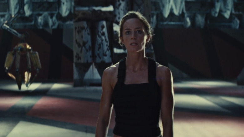 Emily Blunt Rita Vrataski angry