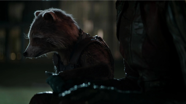 Rocket Raccoon looking upset