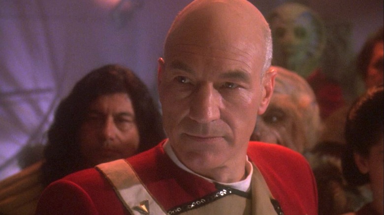 Picard wears his academy uniform