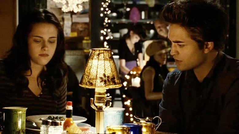 Bella eating with Edward