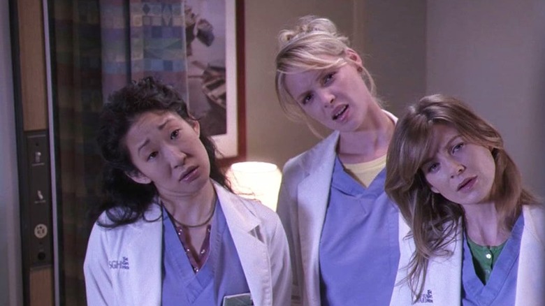 Meredith and Cristina looking perplexed