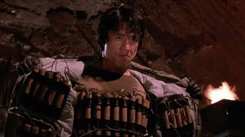 Jackie Chan in bomb vest