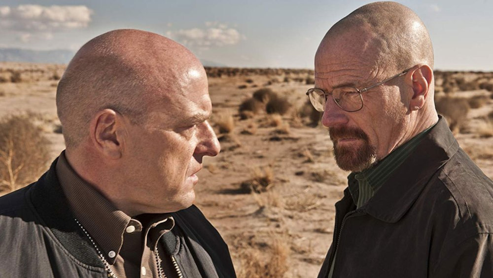 Hank Schrader and Walter White both bald