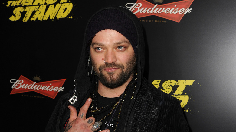 Bam Margera wearing a hoodie