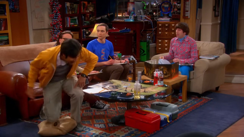 Big Bang Theory characters playing D&D