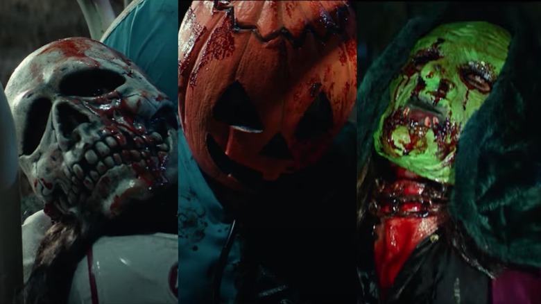 Silver Shamrock masks in Halloween Kills trailer