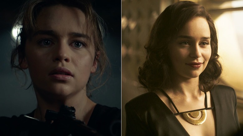 split image of Sarah Connor and Q'ira