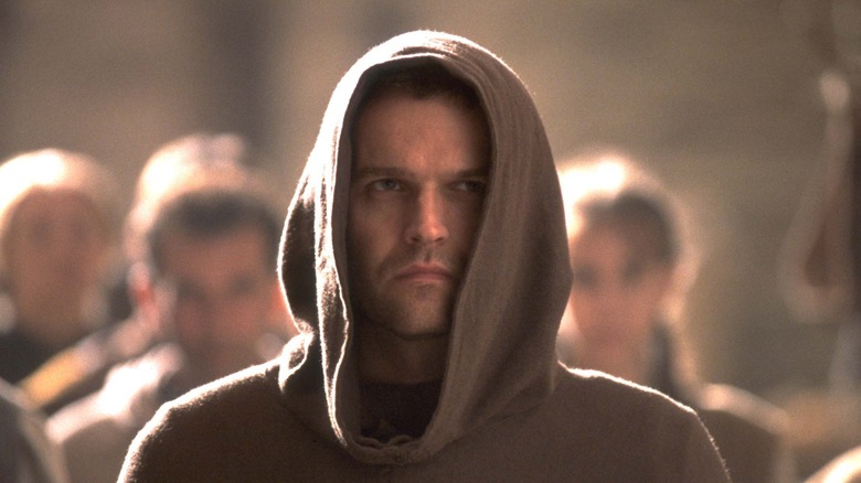 Paul Atreides wearing a hood