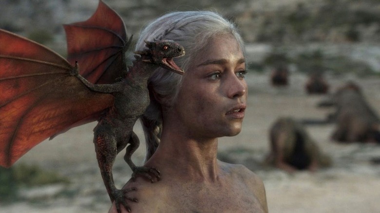 Daenerys with baby Drogon