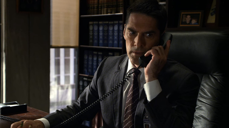 Agent Hotch on the phone Criminal Minds