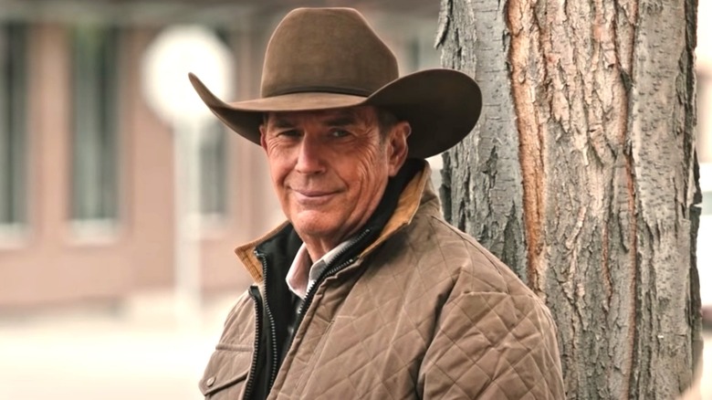 John Dutton smiling in Yellowstone