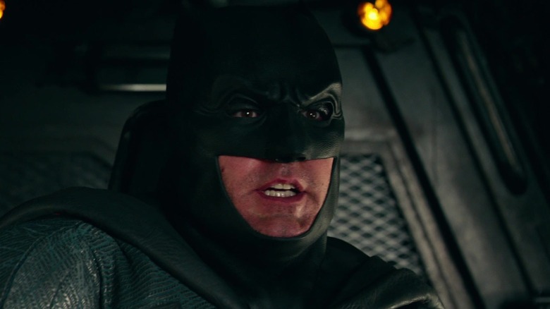 Ben Affleck as Batman grimacing