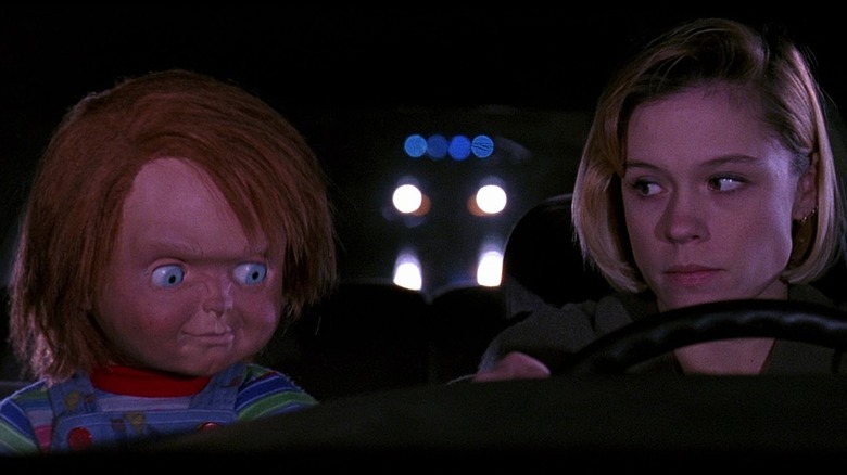 Chucky watching Kyle drive