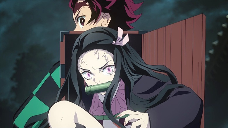 Nezuko jumping out of the box